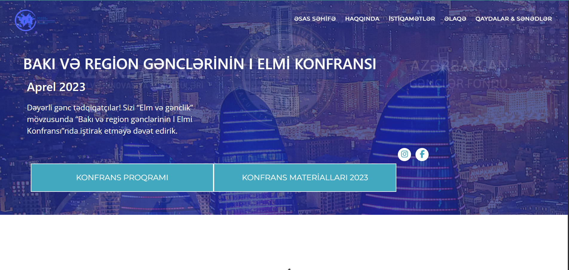 BAKI VƏ REGİON GƏNCLƏRİNİN I ELMİ KONFRANSI