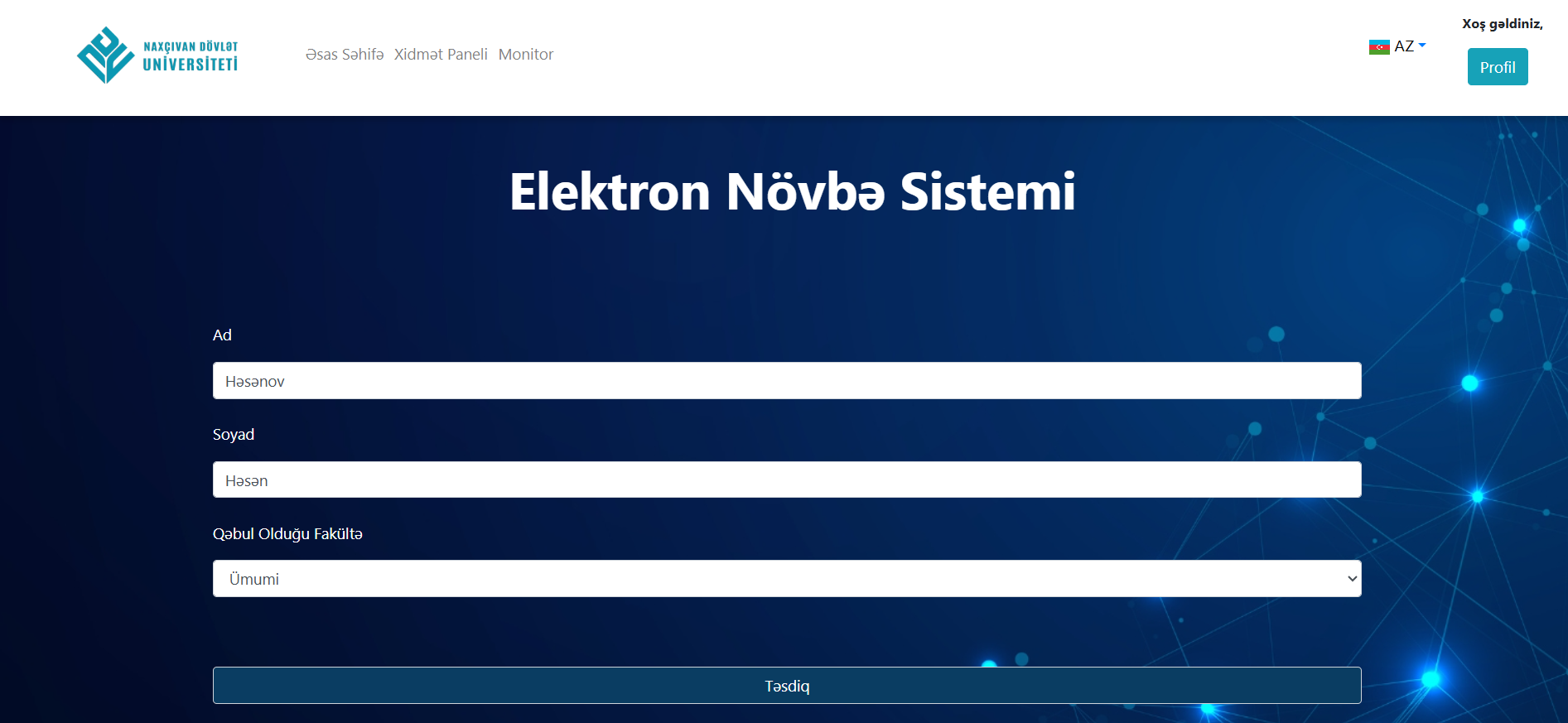 NDU- Onlayn Növbə Sistemi